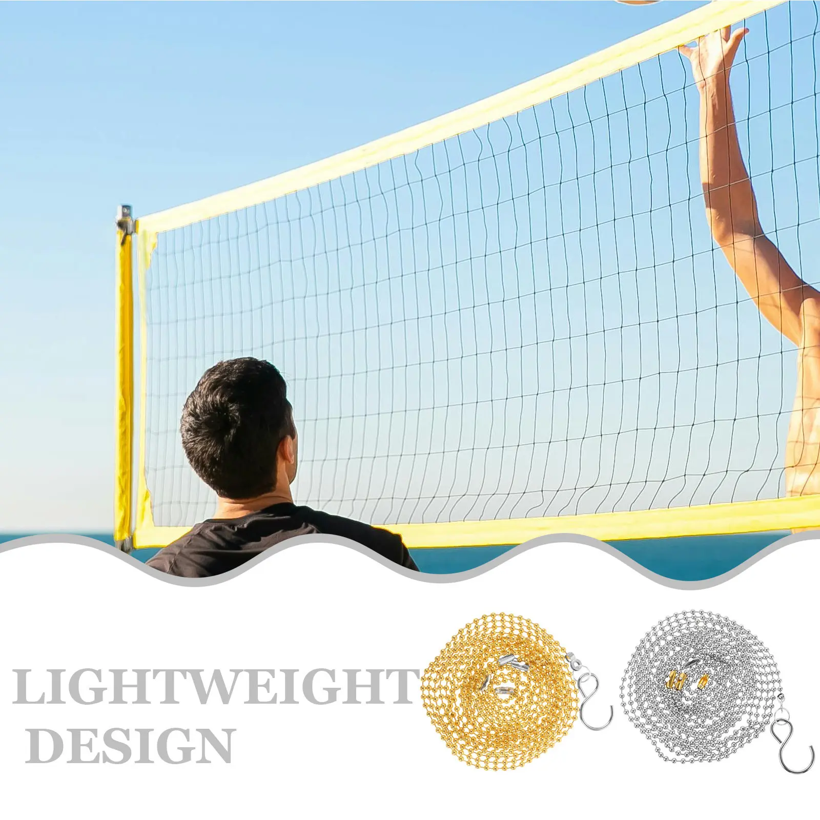 4pcs Volleyball Net Height Measuring Chain – Durable Copper Referee Equipment for Accurate Court Setup