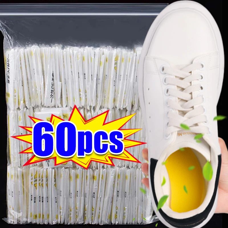 12-60pcs Shoes Odor Remover Deodorant Patch Lemon Athlete's Foot Soothing Insole Stickers Antibacterial Antiperspirant Foot Care