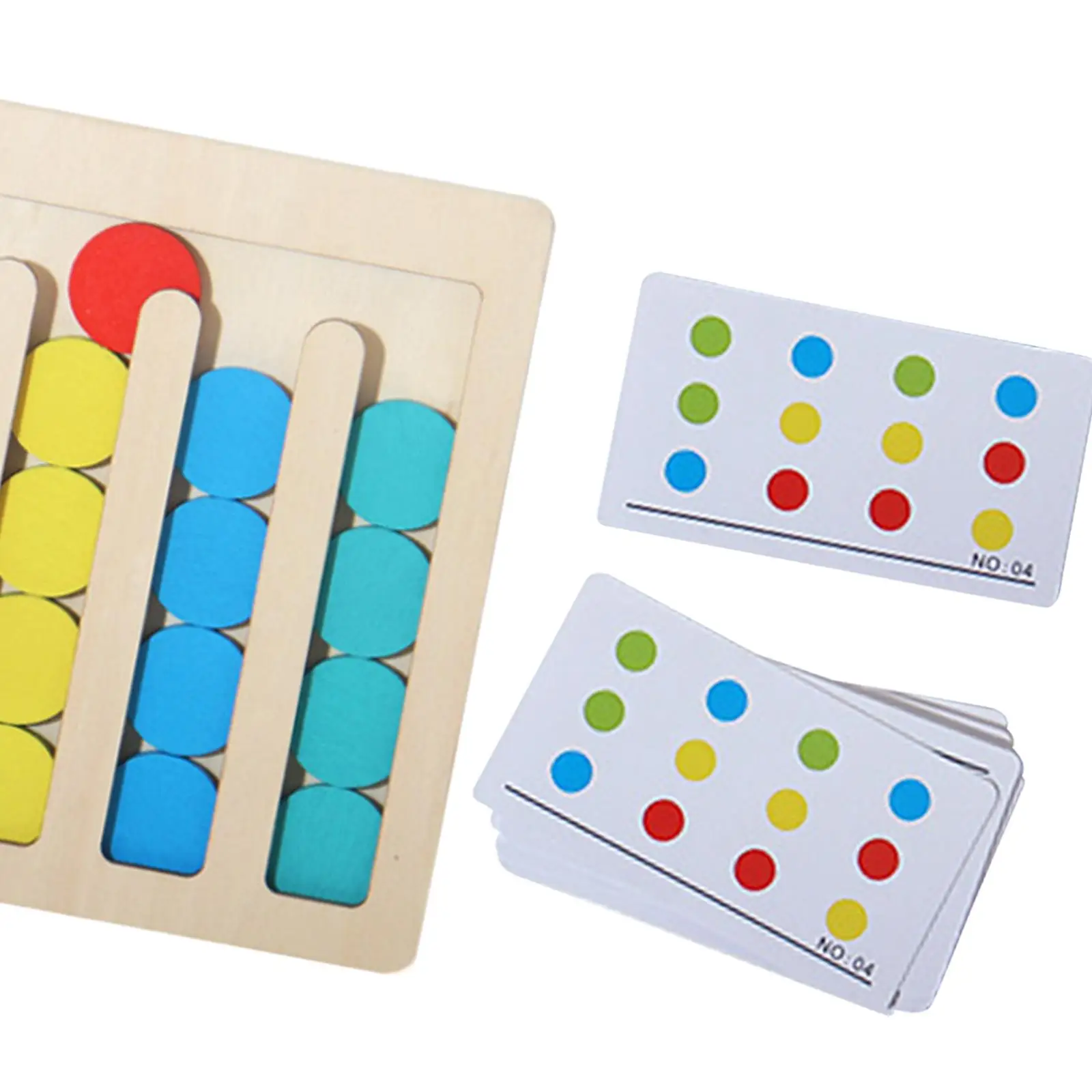 Juguetes de madera Montessori, juguetes a juego con formas de colores, juego lógico, color preescolar