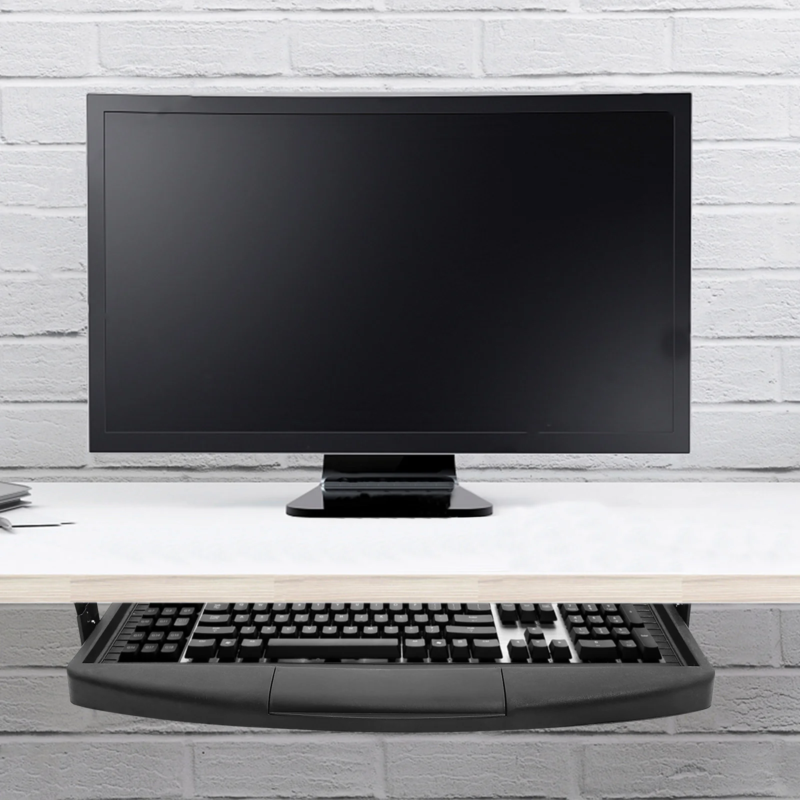 Computer Keyboard Stand Large Mouse Pad Extender Desk Drawer Tray Type under Pp Office Slide-out Platform