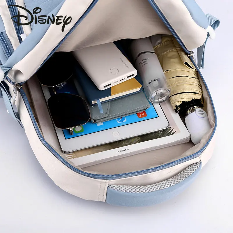 Disney Stitzer Ransel Wanita Baru Ransel Pelajar Modis Kualitas Tinggi Ransel Perjalanan Kapasitas Besar Serbaguna Kartun