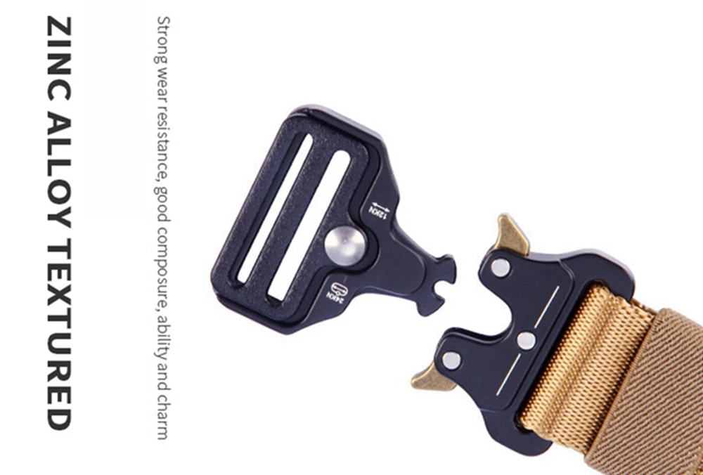 3,2cm Taktischer Gürtel für Männer Militärqualität Nylon Schnellverschluss Robuster Outdoor-Wandergürtel mit Legierungsschnalle – Detail 10
