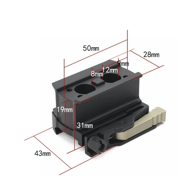 Tactical LRP Mount with Spacer 1.57 and 1.93 inch Height Mount for THW2 MHW5 R5 Red Dot Sights Hunting Tactical Airsoft Rifles