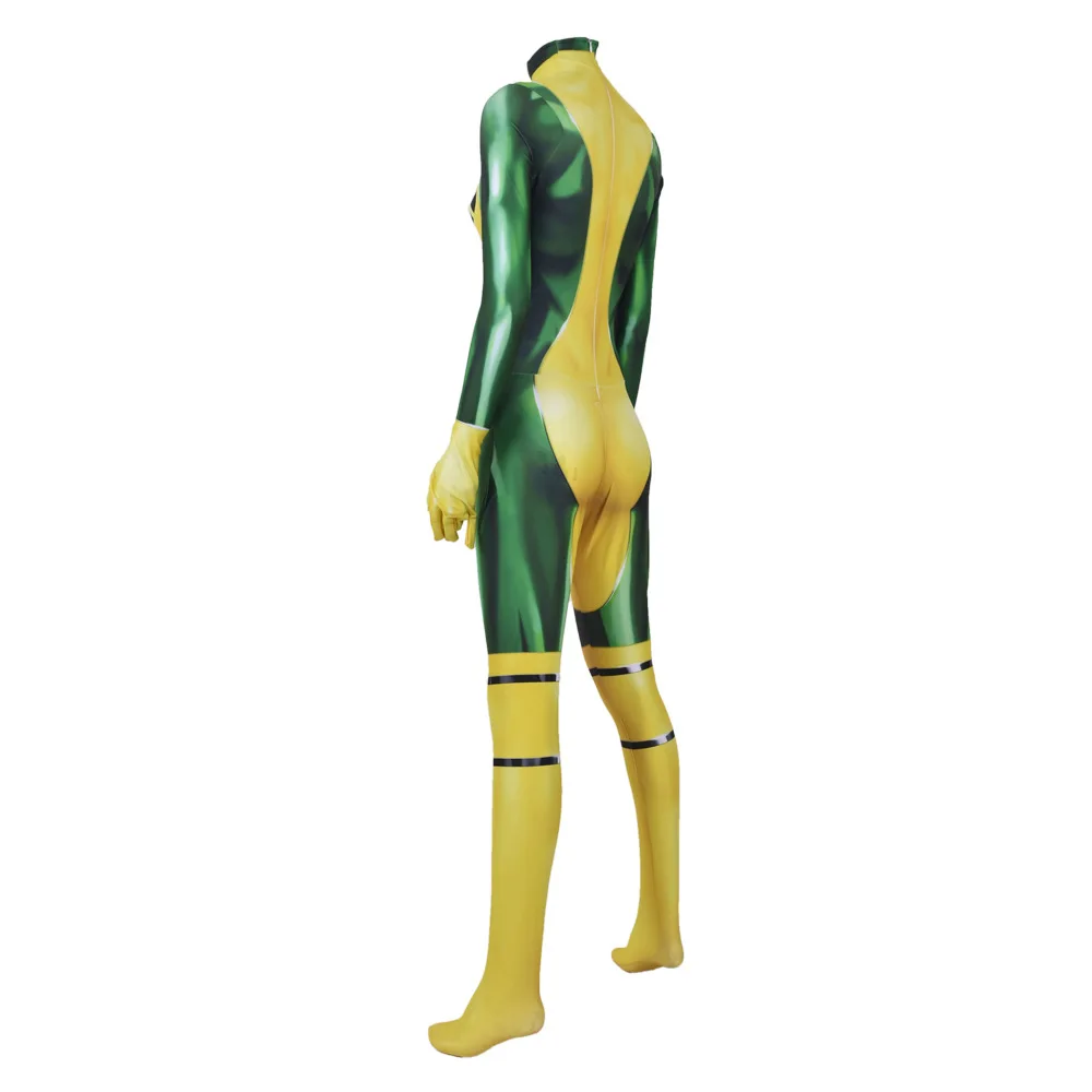 Rogue Costume Superhero Cosplay Suit Halloween Zentai Party Superhero Zentai Bodysuit