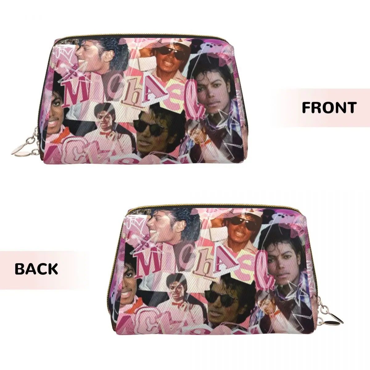 Michael Jackson Women Cosmetic Bag Travel Makeup Organizer Pouch Toiletry Storage Dopp Kit Box