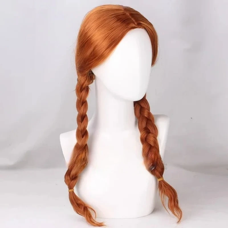 Anne Of Green Gables Cosplay Wig Long Synthetic Braided Heat Resistant Fiber Hair Wig for Halloween