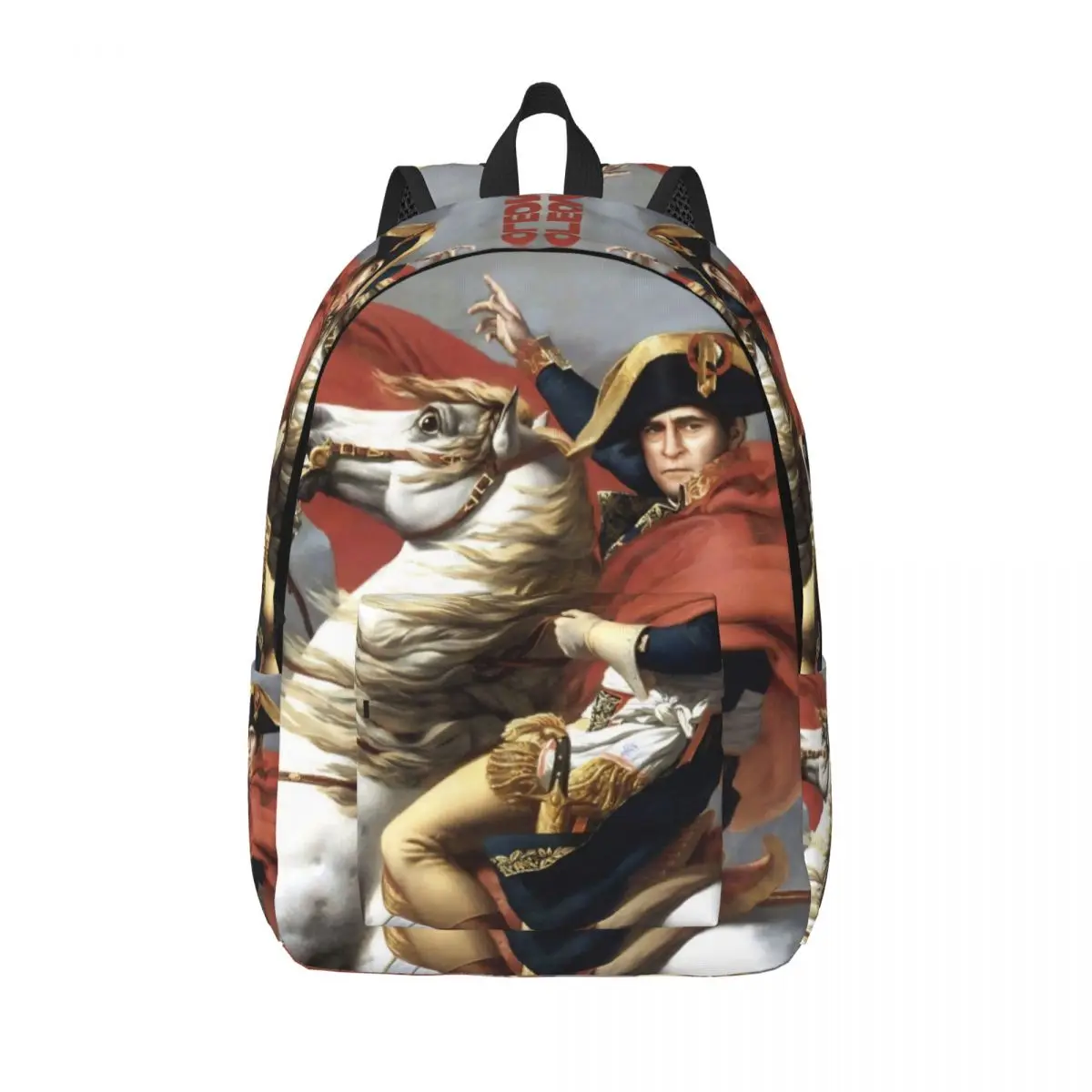 Napoleon Bonaparte Crossing The Alps Teenage Backpack Outdoor High School Work Art Daypack for Men Women College Shoulder Bag