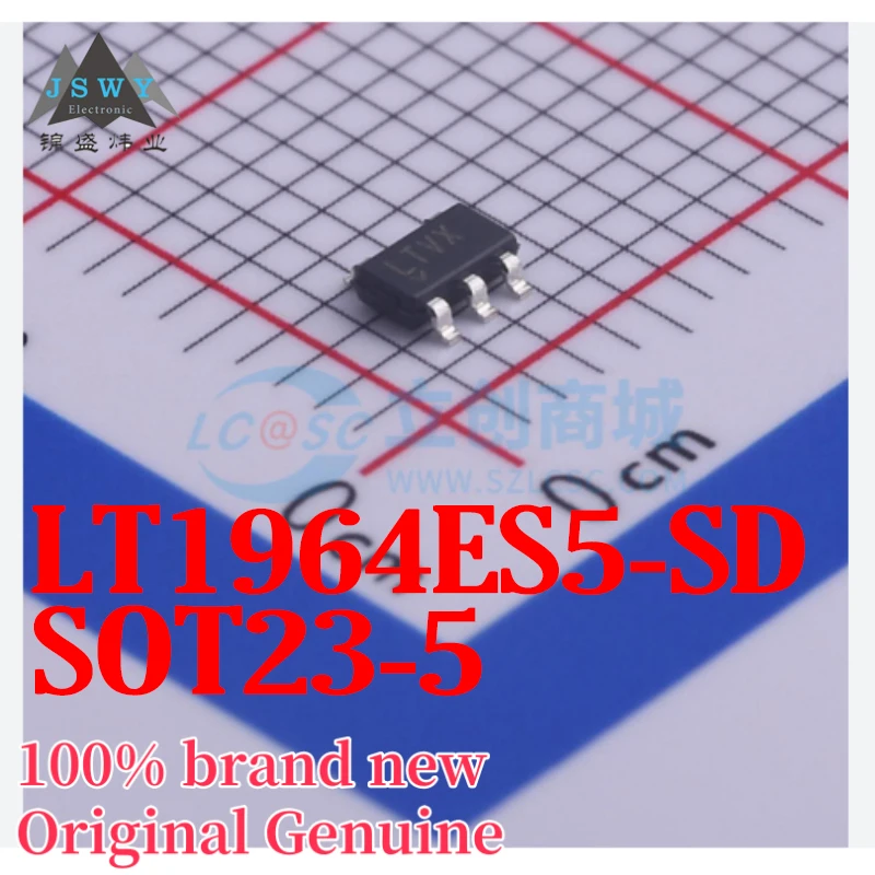 (5/50 個) LT1964ES5-SD LT1964ES5 シルクスクリーン LTVX SOT23-5 リニアレギュレータチップ新品在庫ありエレクトロニクス送料無料