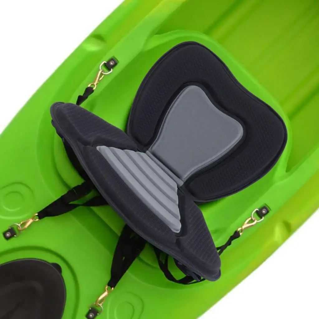 Durable Kayak Seat with Adjustable Straps Boat Cushion for Canoe Boat Rafting Water Sports Equipment