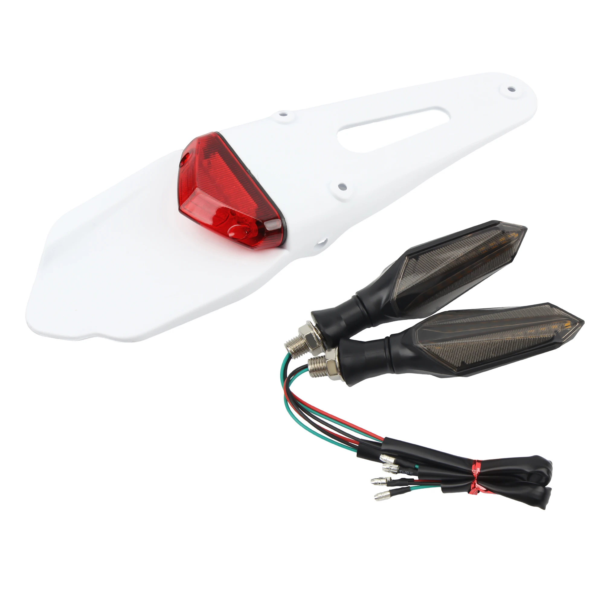 Universal Motorcycle Turn Signal Light With Rear Fender Taillight Brake Lamp Kit LED For Suzuki Husqvarna Motocross Parts view 6
