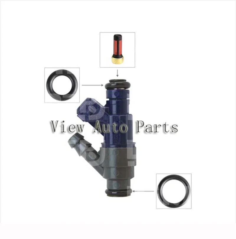 

50 комплектов подходят для ремонта и сервисных комплектов форсунок Bosch, форсунка MPI с верхней подачей, включая уплотнительные кольца фильтра Viton Viton VD-RK-0034