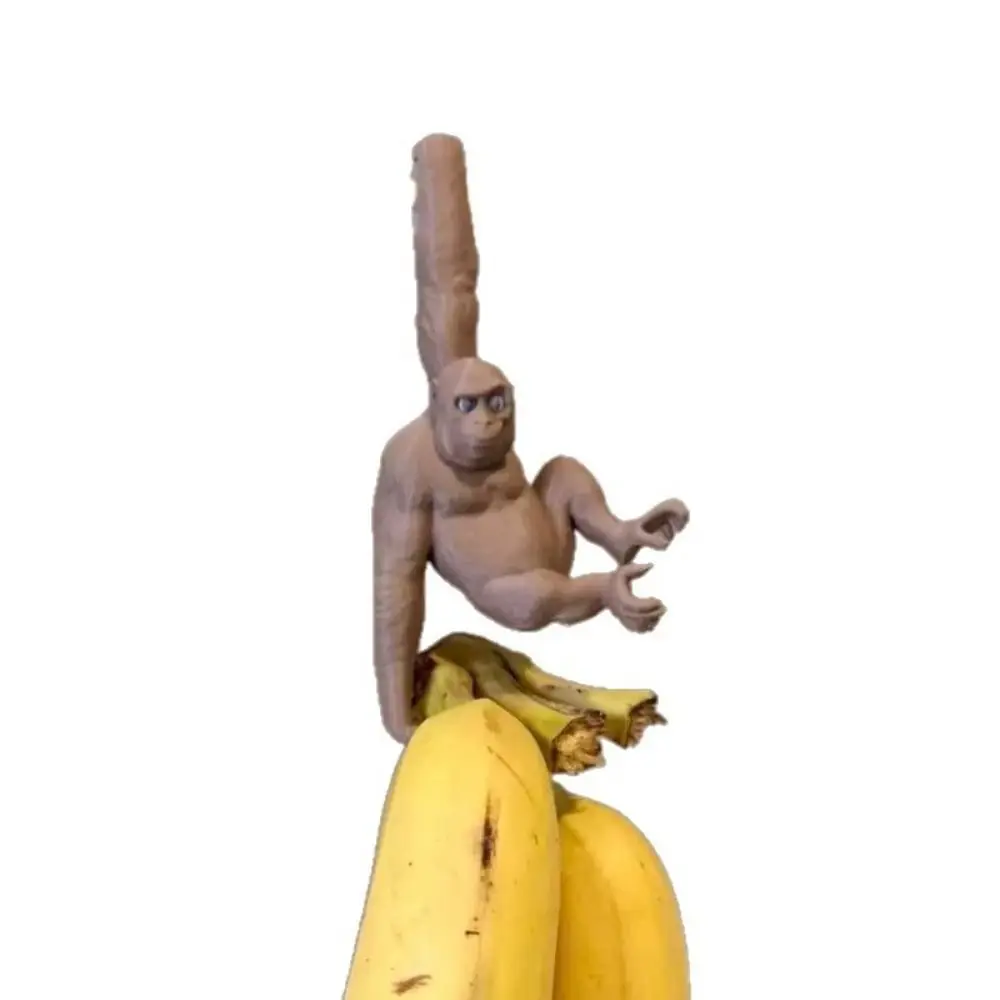 Key Hanger No-drill Monkey Shaped Hook Funny Novelty Banana Balance Hook Creative Modern Kitchen Storage Rack Living Room