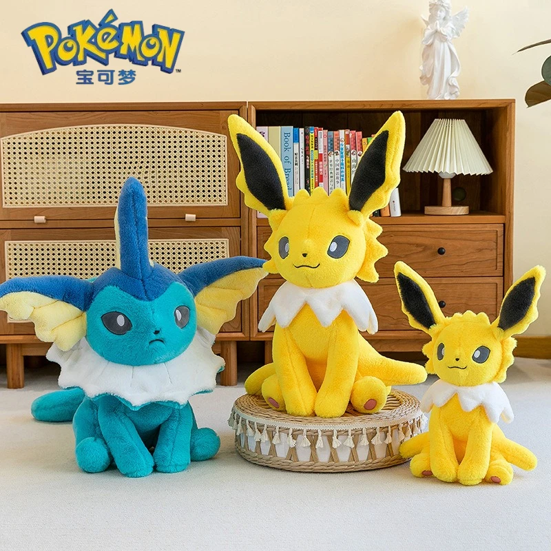 45-60-80cm-cartoon-pokemon-jolteon-vaporeon-plush-toy-cute-sitting-eevee-anime-stuffed-doll-home-ornaments-children-holiday-gift