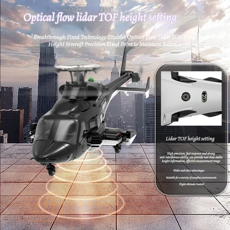 Yuxiang F02S latający wilk uzbrojony helikopter zdalnie sterowany GPS technologia powrotu satelitarnego 1:34 automatyczny połysk automatyczny powrót