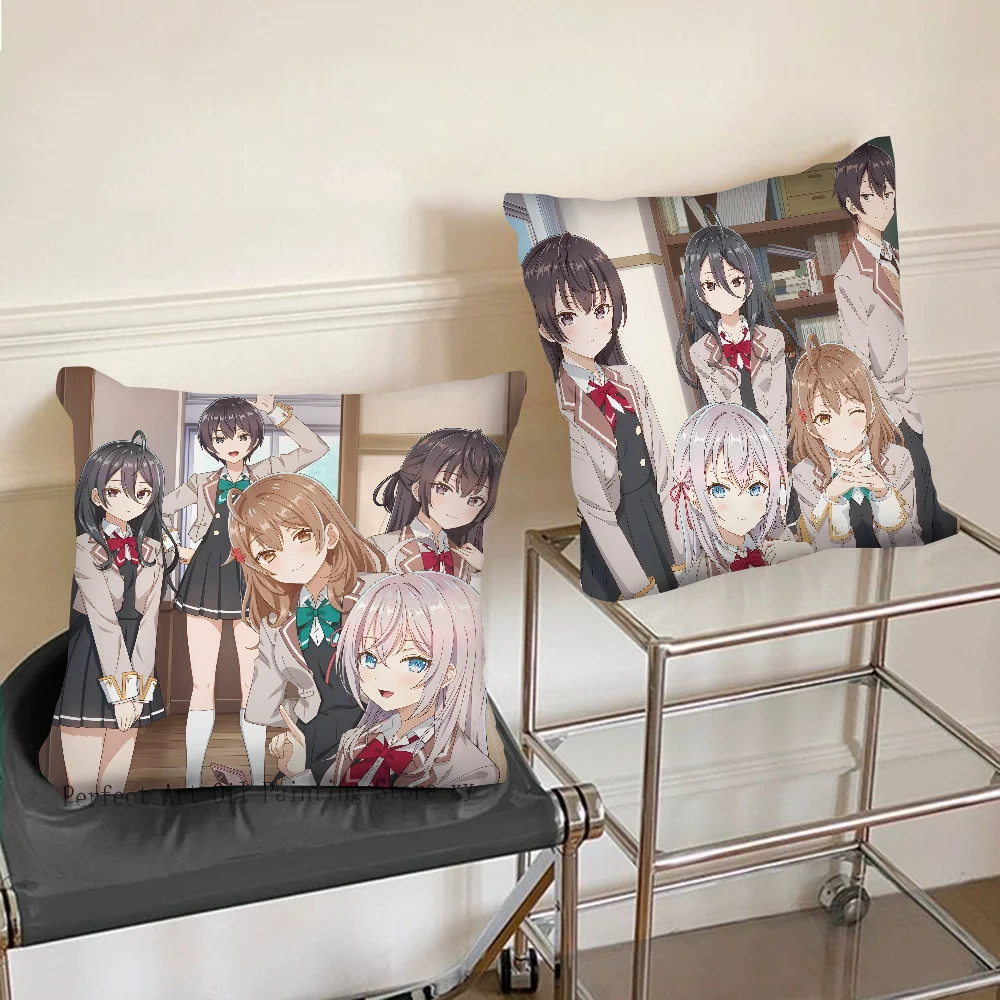 Alya Sometimes Hides Her Feelings In Russian Anime Pillow Case Fashion Square Pillowcase Bedroom Sofa Room Ins Decoration