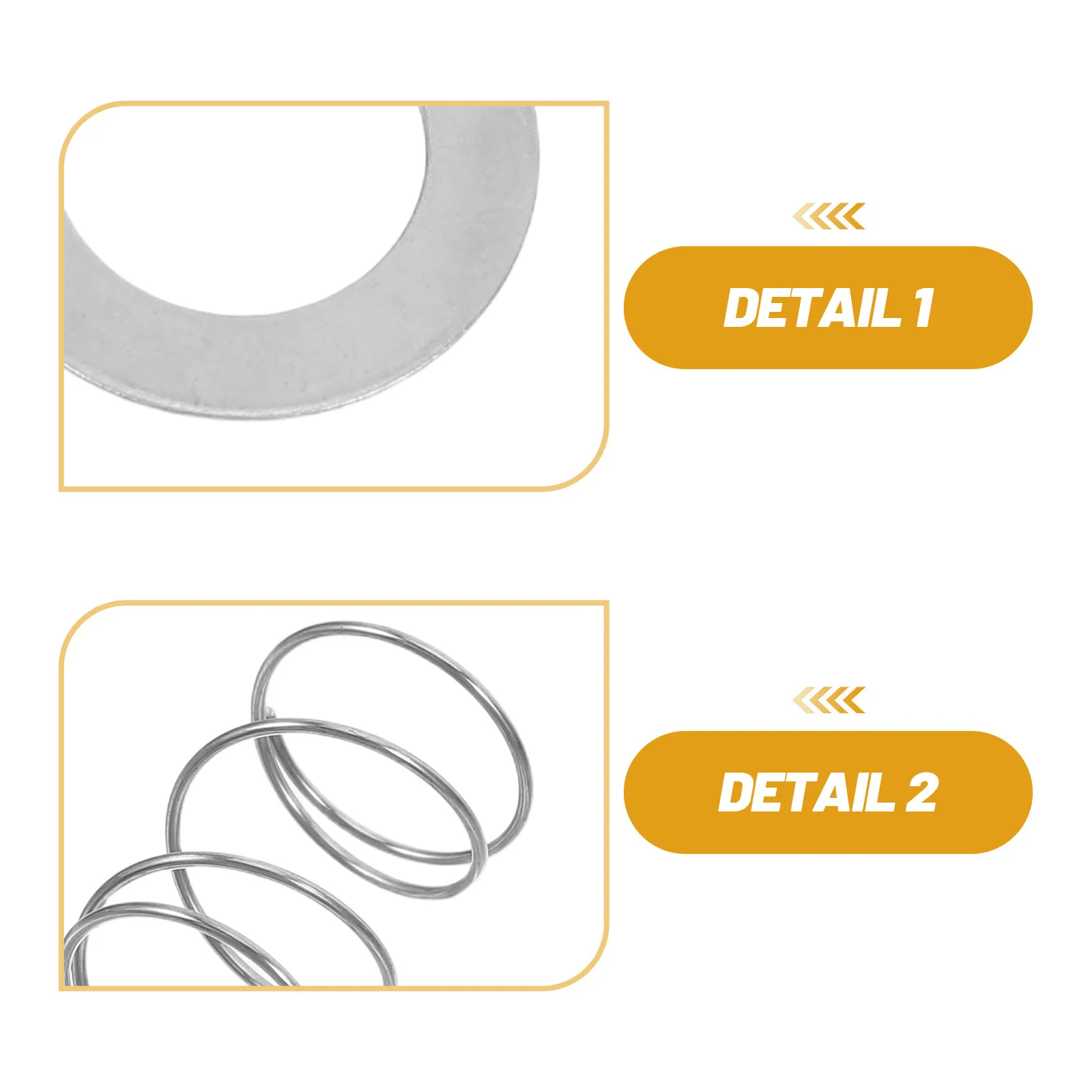 

4Sets Stainless Steel Spring Washer Kit for Mixer Replacement Parts Heavy Duty Stable Repair Accessories Home Bakery