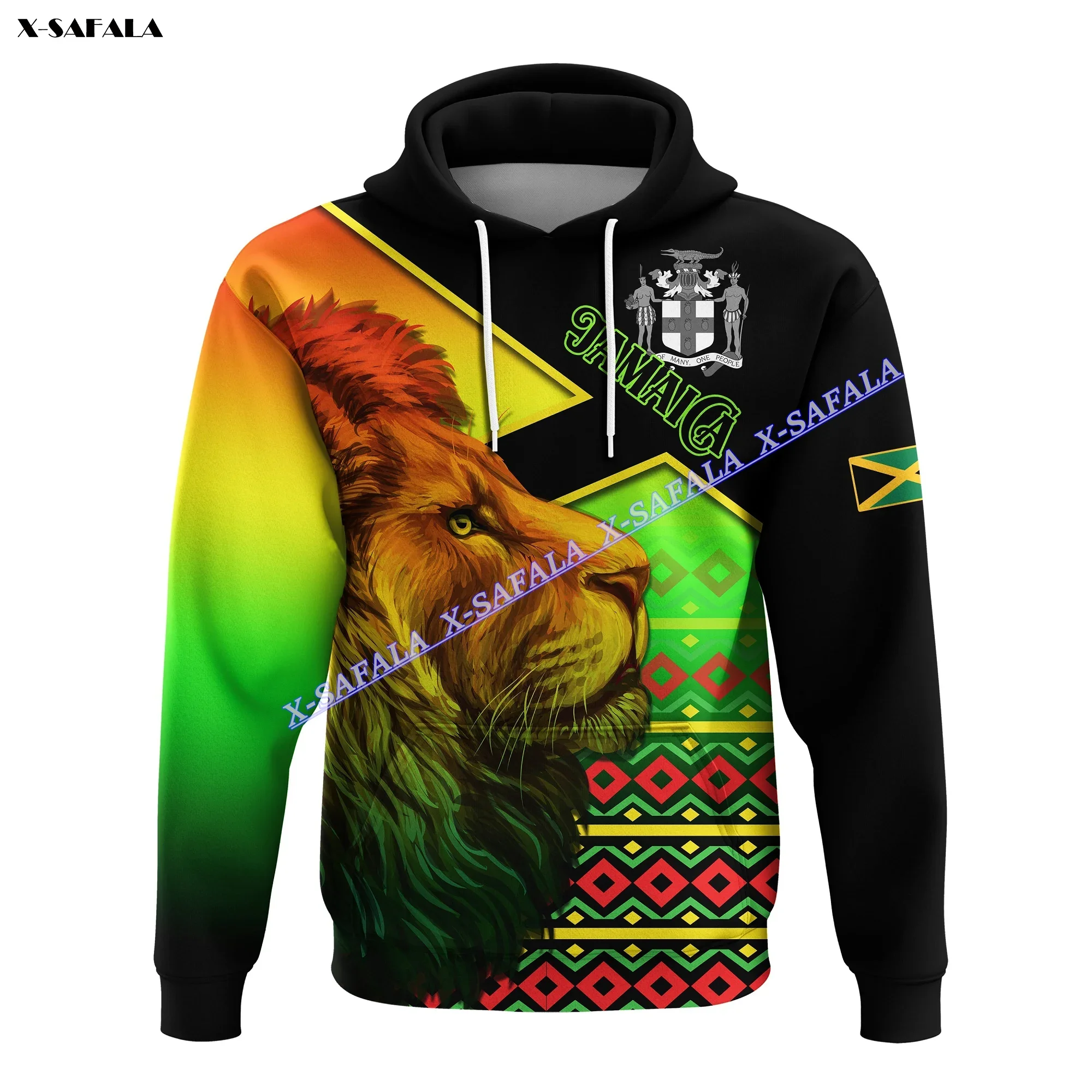 

Jamaica Lion American Rastafari Reggae 3D Printed Hoodie Man Pullover Sweatshirt Hooded Jersey Streetwear Tracksuits Jumper