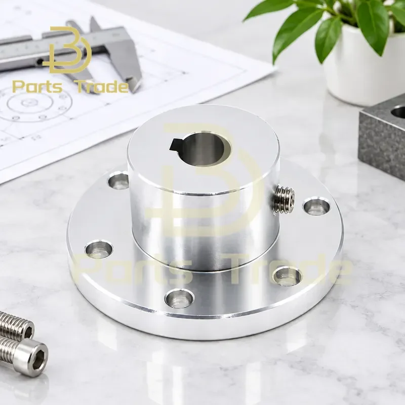 High Strength Aluminum Alloy Coupler Flange Joint Coupling with Keyway for Omni Omnidirectional Wheel 5 6 8 10 12 14 15 16