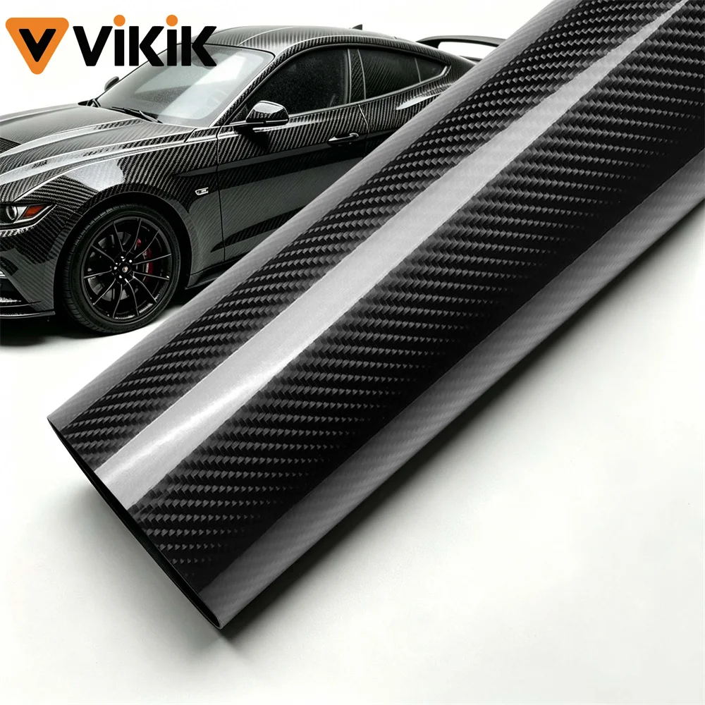 Ultra PET Gloss 6D Carbon Fiber Vinyl Film Sticker Waterproof for Car Wraps Computer Skin Phone Motorcycle