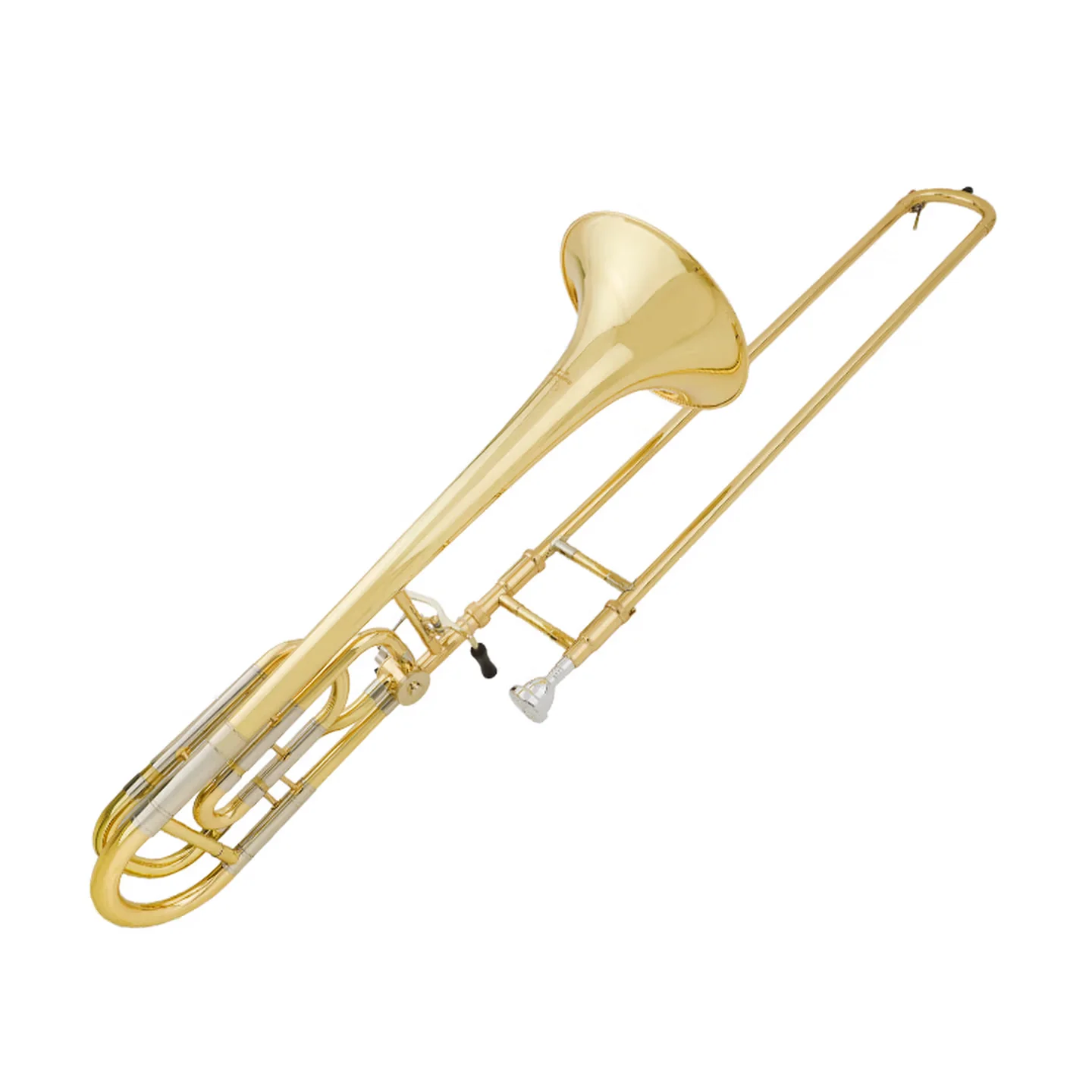 F/Bb Key Tenor Trombone Gold Lacquer Brass Instrument Music Instruments