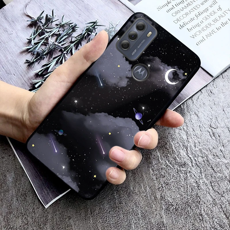 Space Moon Planet Phone Case For Moto G84 G22 G32 G42 G52 G62 G53 G72 G60 G60S G100 G10 G20 G30 G13 G50 G 5G G Pure