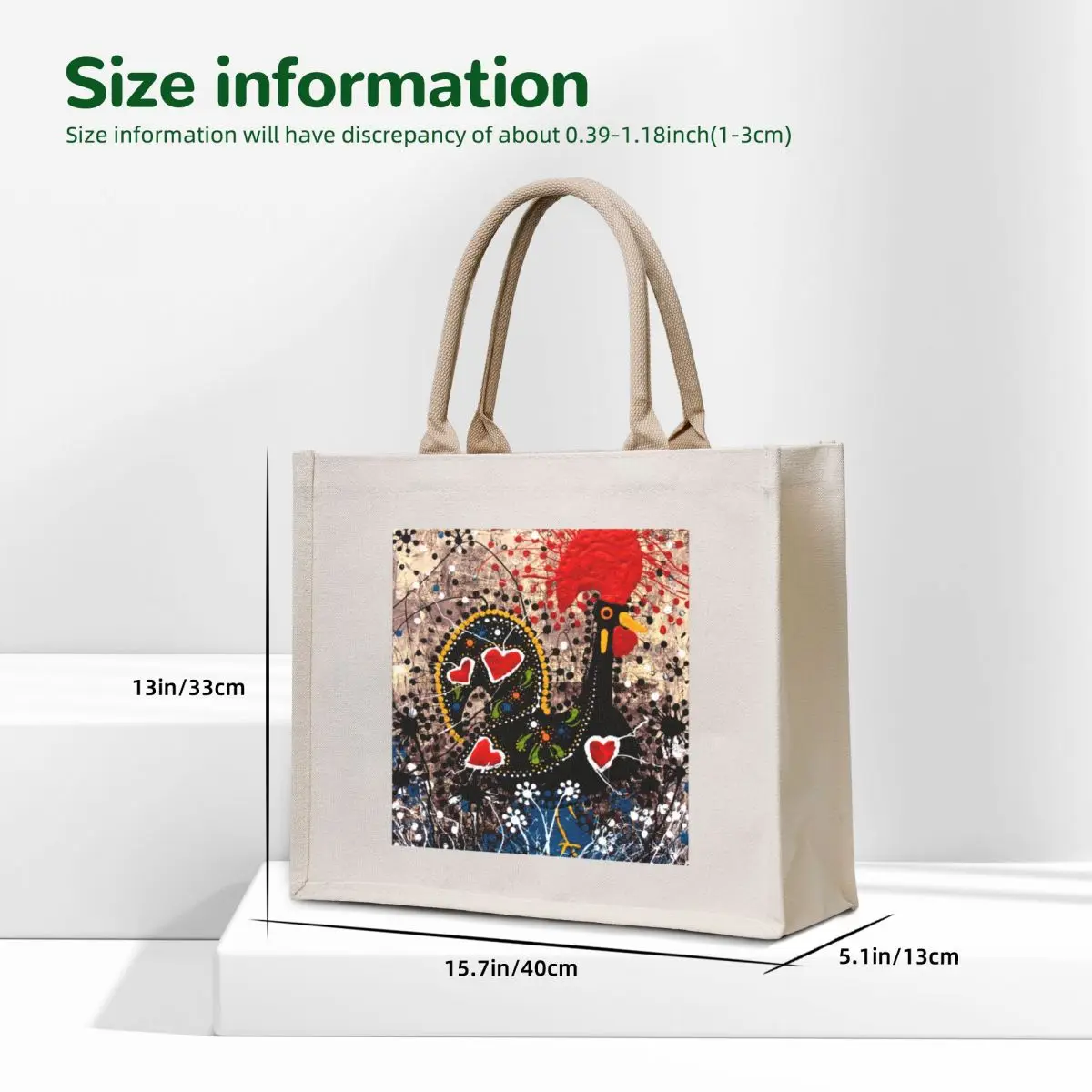 Portuguese Rooster 3 Tote Bag Big bag women foldable reusable bag supermarket folding