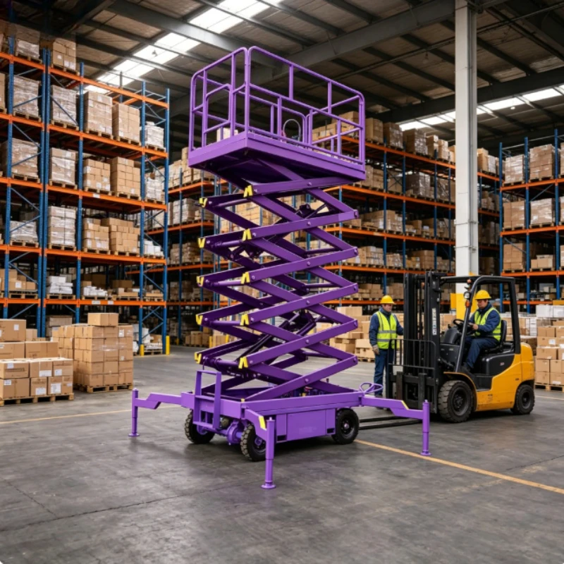 

300KG Hydraulic Lift Table Wheeled Hydraulic Table Mobile Scissor Lifter for Small Factories and Maintenance