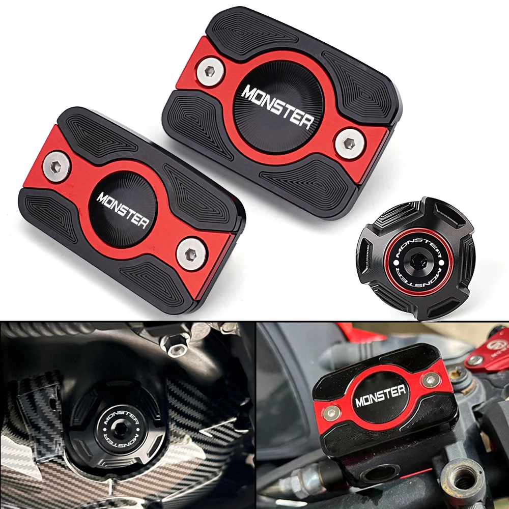 

Для Ducati Monster 821 796 795 696 695 DUCATI аксессуары для мотоциклов, передняя крышка бачка тормозной жидкости сцепления, крышка маслозаливной горловины