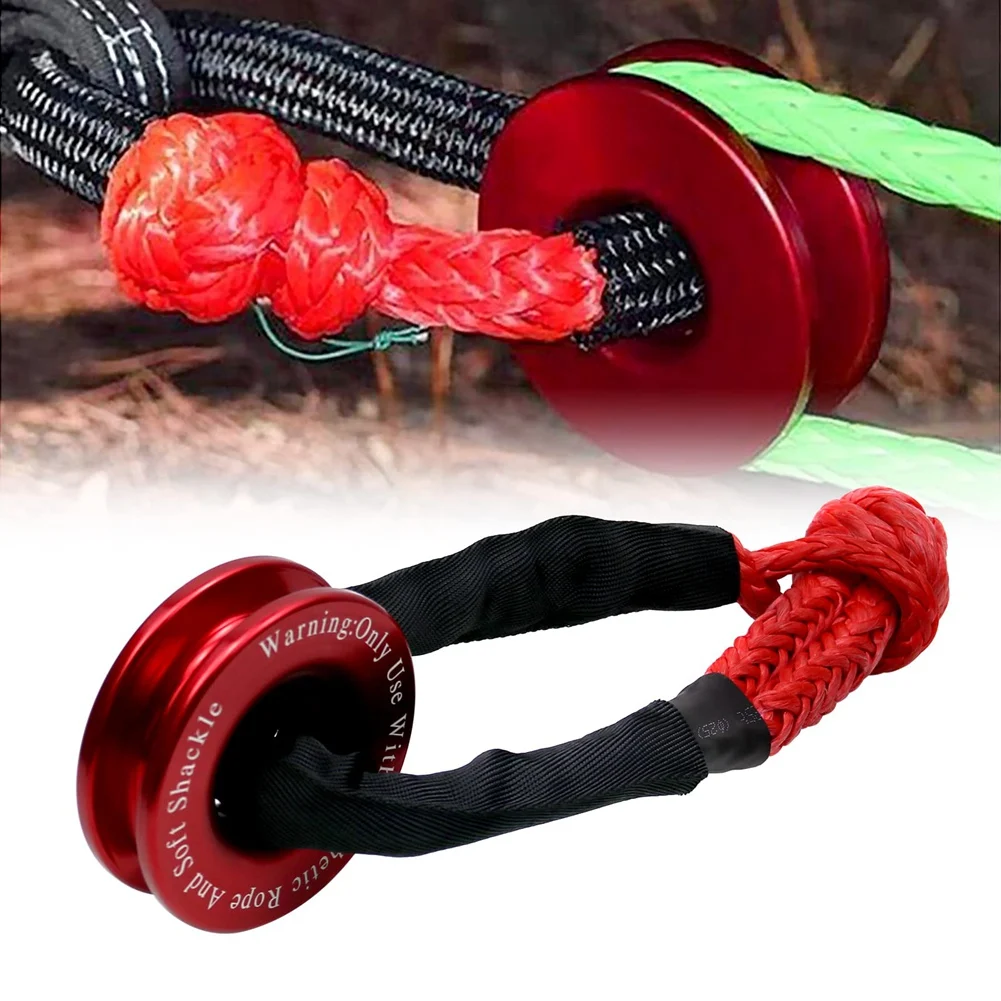 Winch Snatch Recovery Ring, Synthetic Winch Rope, Snatch Ring Soft Shackle, Winch Accessories for UTV ATV SUV Truck