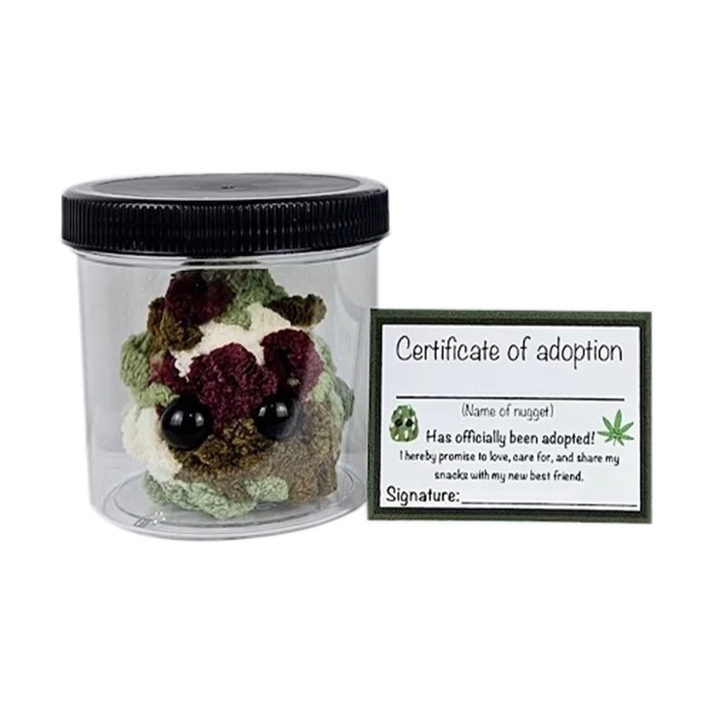 Adopt A Weed Plushie,Jar Funny Plush Desktop Accessories