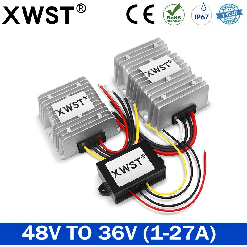 XWST DC DC Step Down Converter 48V to 36V Buck Power Supply Inverter 1-27A Voltage Regulator Transformer Module for Motor CE