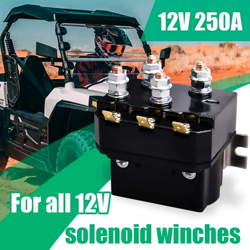 12V 250A Winch Solenoid Relay Contactor For AUT UTV 5000-7000Lbs Winch