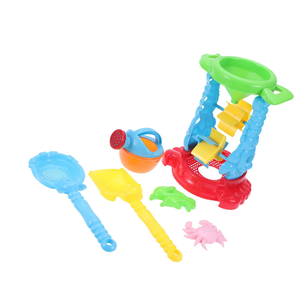 

6pcs Children Leisure Beach Set Toys Play Waterwheel Hourglass Sand Tool Plastic Educational Beach Game Toys