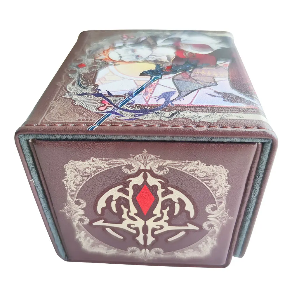 100+ PU Anime Cards Storage Box Deck Board Game TCG Cards Box Protector Bag for MGT/Pkm/Yu-gi-oh/Trading Card Collecting Game