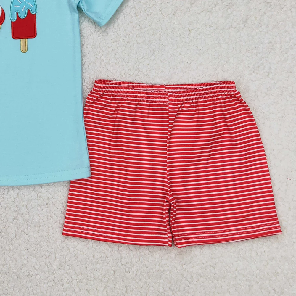 BSSO1269 Ensemble chemise popstick pour bébé garçon du 4 juillet