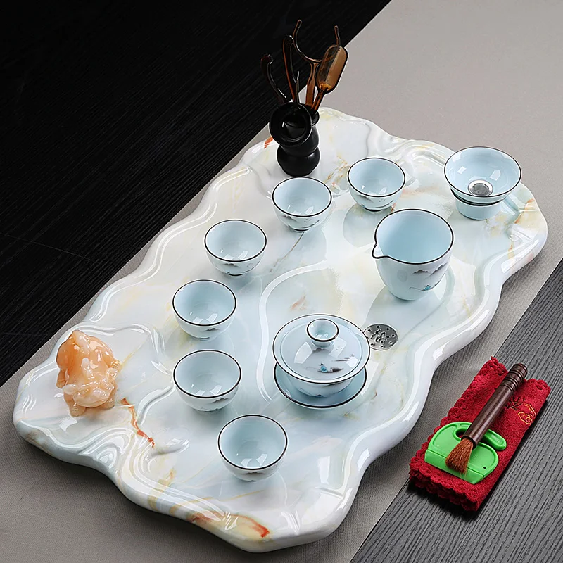 Luxury Ceramic Tea Tray Coffeeware Ceremony Table Coasters Jewelry Luxury Dishes Perfume Tea Tray Breakfast Plateau Home Product