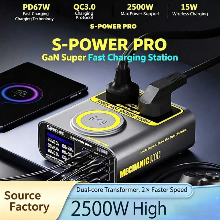 Supports Phones, Laptops, Cameras, MP3, Bluetooth Earbuds, Power Banks, Game Consoles, Smart Watches & Pads. All‑in‑One Multi‑Po