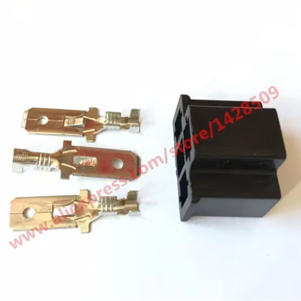 1 Sets PA66 Motorcycle H4 3 Pin Unsealed Cable Wire Connector Electrical Connector Automotive Plug Lamp Holder Socket