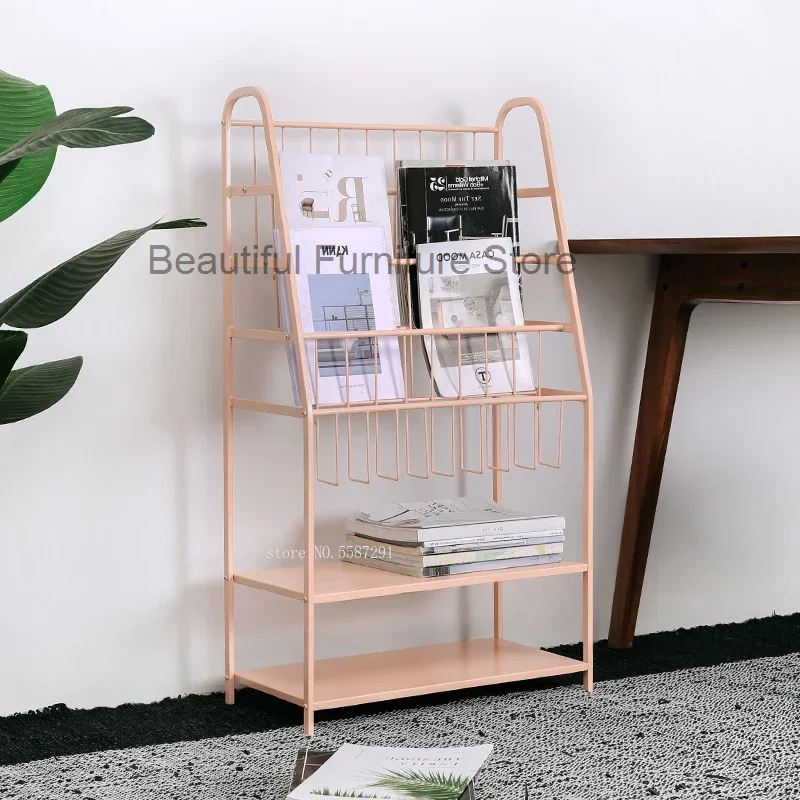 Magazine Bookshelf Living Room Study Simple Display Modern Multifunctional Creative Bookcase Storage Libreros Nordic Furniture