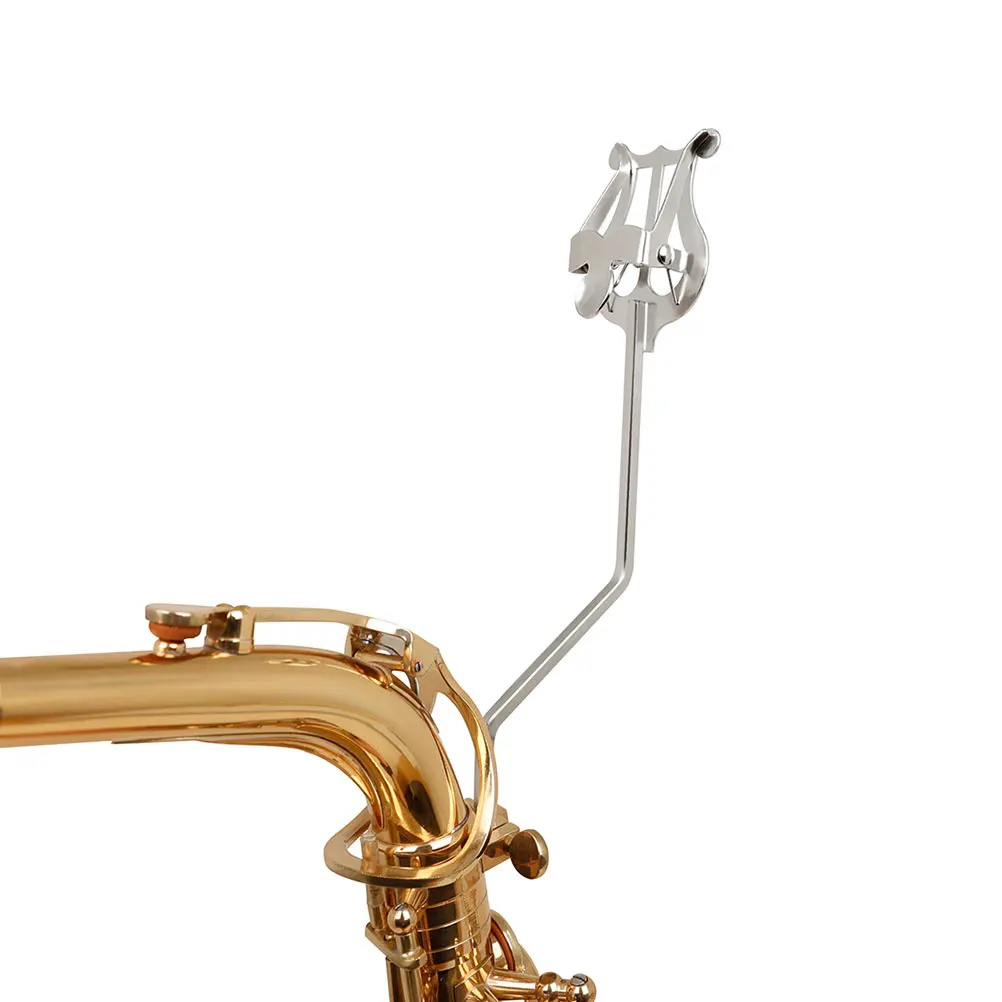 

1pc Saxophone Sheet Holder Iron Sheet Clip Compact For Marching Practical Music Score Clamp Silver