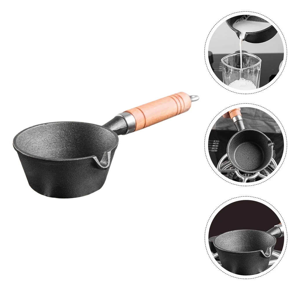 

Mini Frying Pan Cast Iron Pot Multi functional Hot Oil Pan for Stove Induction Cooker Make Desserts Sauces Snacks Fast