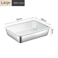 2pcs Storage Containers, Multipurpose Stainless SteeReusable Food Sealed Box With lid,eak Proof AndReusable Food Storage Box