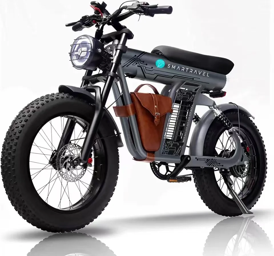 

Electric Bike for Adults, Fat Tire Ebike, Urban City Bicycle, Long Range, Off Road, Snow, Urban Commuter, 1200W, 20 Inch, 20AH