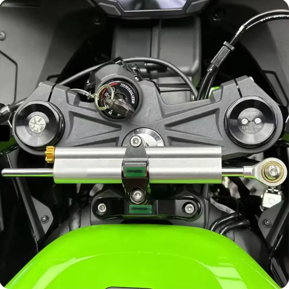 Kawasaki ZX6R ZX-6r 2024-새로운 오토바이 조향 안정화 댐퍼 충격 흡수 장치 브래킷 장착 키트 액세서리