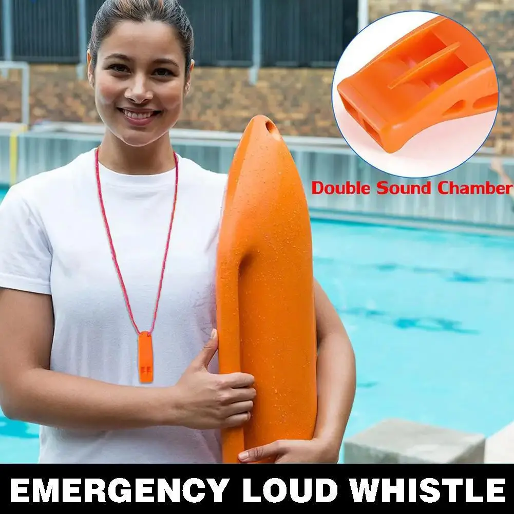 

2-Frequency Outdoor Survival Whistle Portable High Decibel Life-Saving Stainless Multi-function Steel Emergency Whistles V7U6