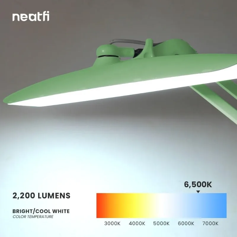 Lampu meja Super terang 24W 117 buah, LED SMD, kecerahan 4 tingkat, dapat diredupkan, lampu LED tugas untuk rumah, kantor, meja kerja