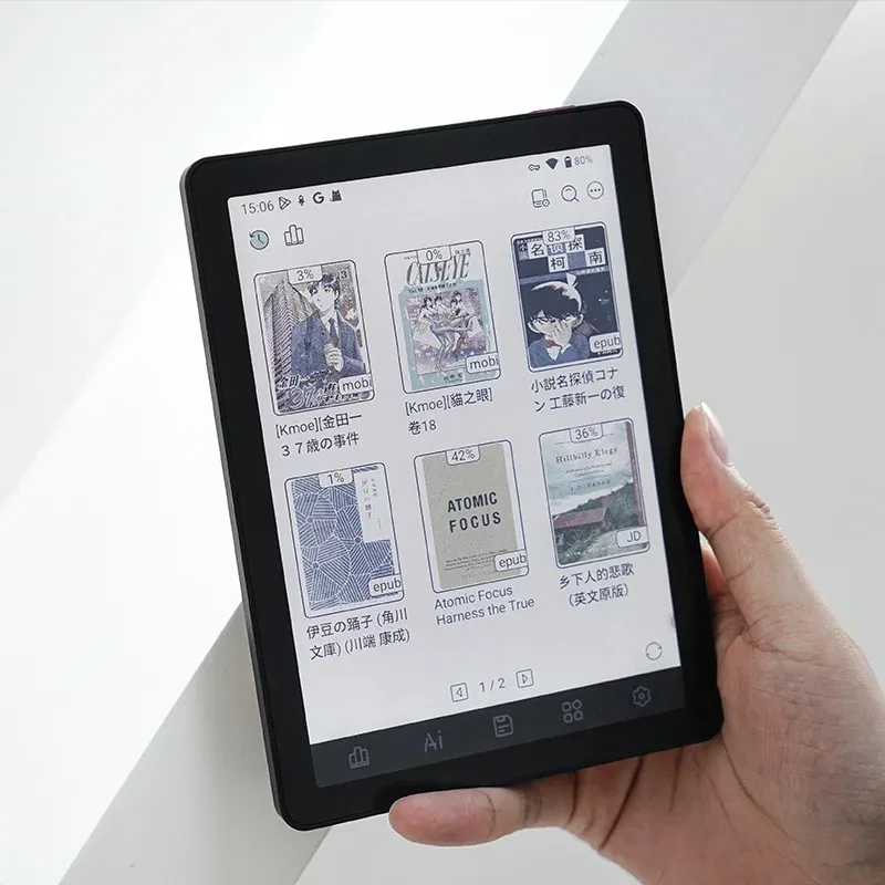 B6 6'' Color E‑Ink Ebook Reader, 36‑Level Front Light, 2GB+32GB Android 14 W/ Google Play, Portable Eye‑Friendly Ereader