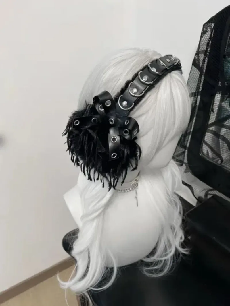 

Gothic Style Original Earmuffs for Warmth Darkly Series Punk Anti Cold Subcultural Folding Plush Y2k Earmuff Winter Accessories