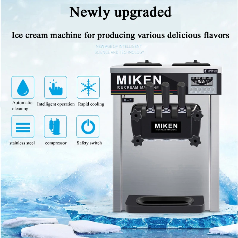 

Soft Serve Ice Cream Machine- Mix It In Ice Cream Maker For Frozen Yogurt, Sorbet, Gelato, Drinks 1.5 Quart