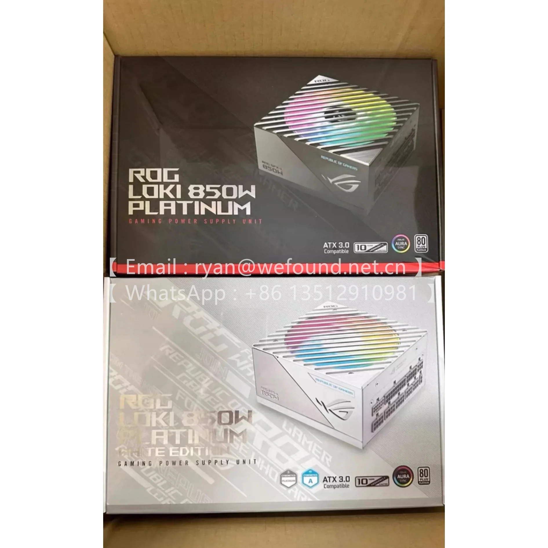 ROG LOKI 850W SFX-L fully modular gaming power supply White/black